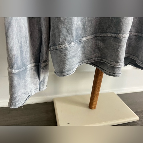 LVR Organic Womens Cowl Neck Long Sleeve Gray Tie Dye Pullover Sweater sz Large - Picture 5 of 7